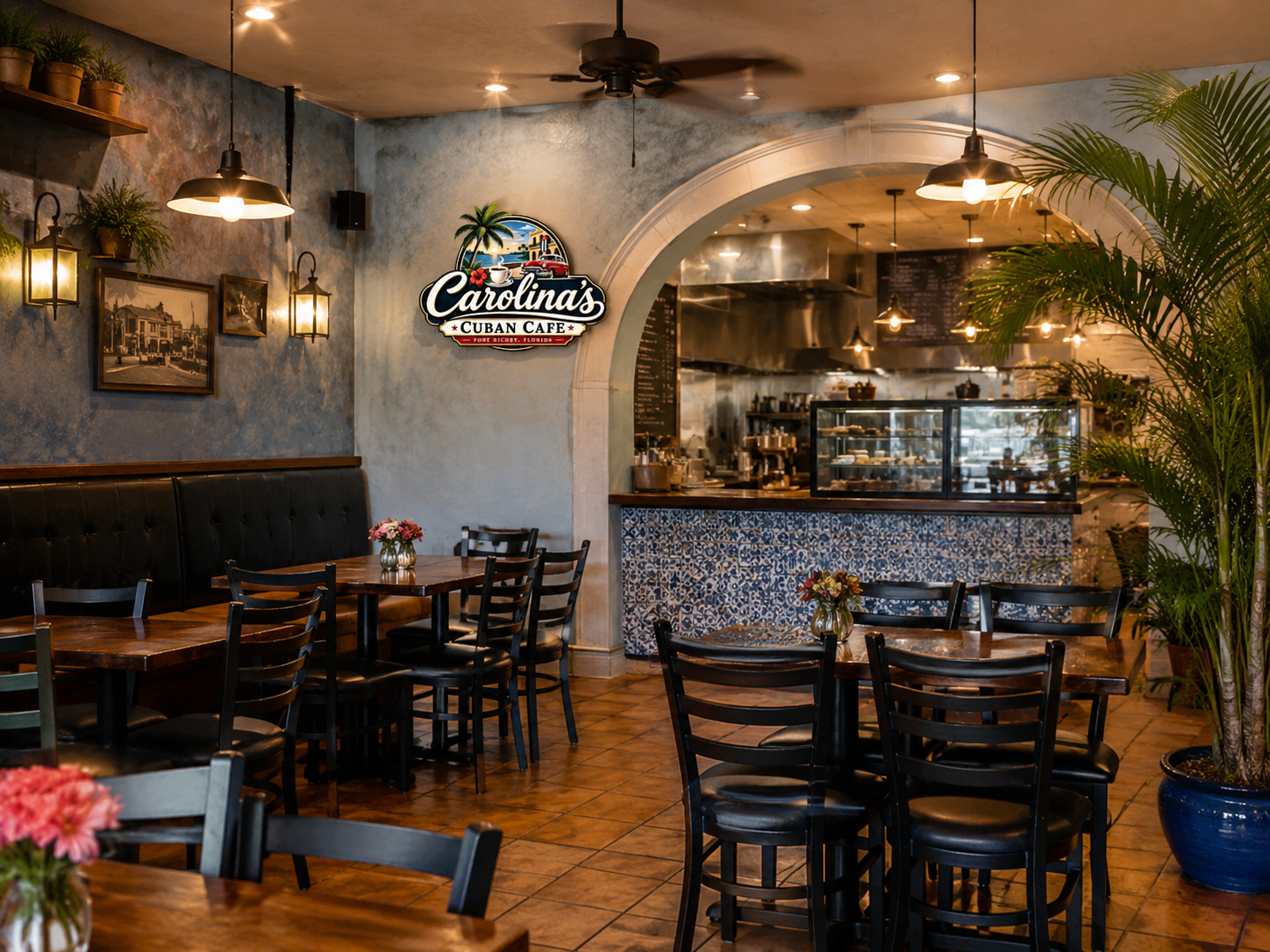 Interior dining room at Carolina’s Cuban Cafe